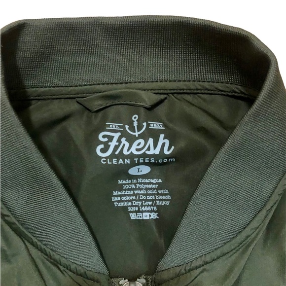 Army green bomber jacket, large - Picture 2 of 6